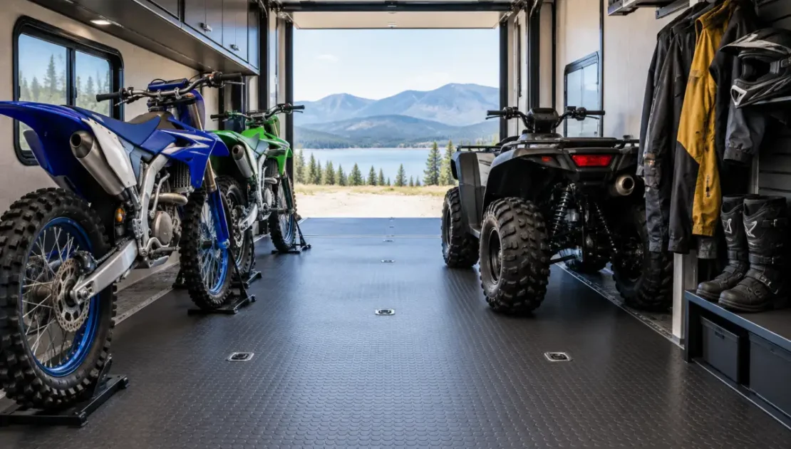 Toy Hauler Garage Flooring Ideas: Durable Options for Bikes, ATVs, and Wet Gear