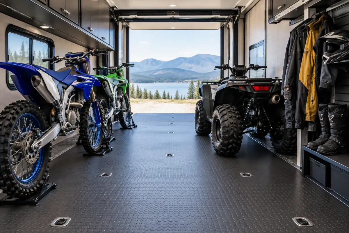Toy Hauler Garage Flooring Ideas: Durable Options for Bikes, ATVs, and Wet Gear