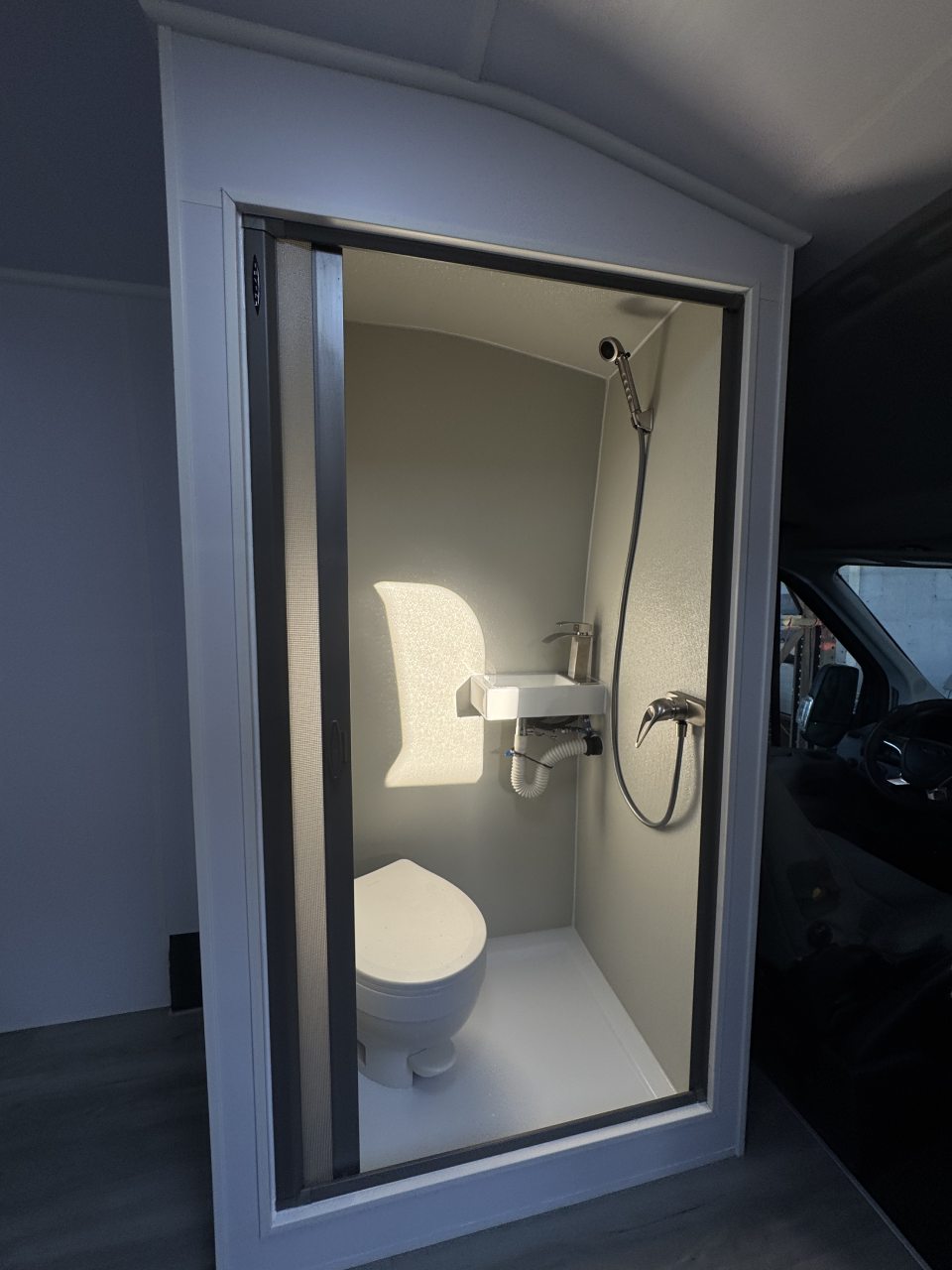 Custom Toilet Installation in a Ford Transit 2