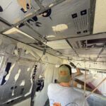 Mobile Barbershop Trailer Interior Construction