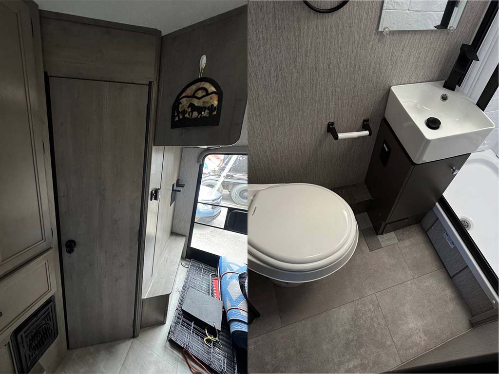 RV shower renovation California Custom Way