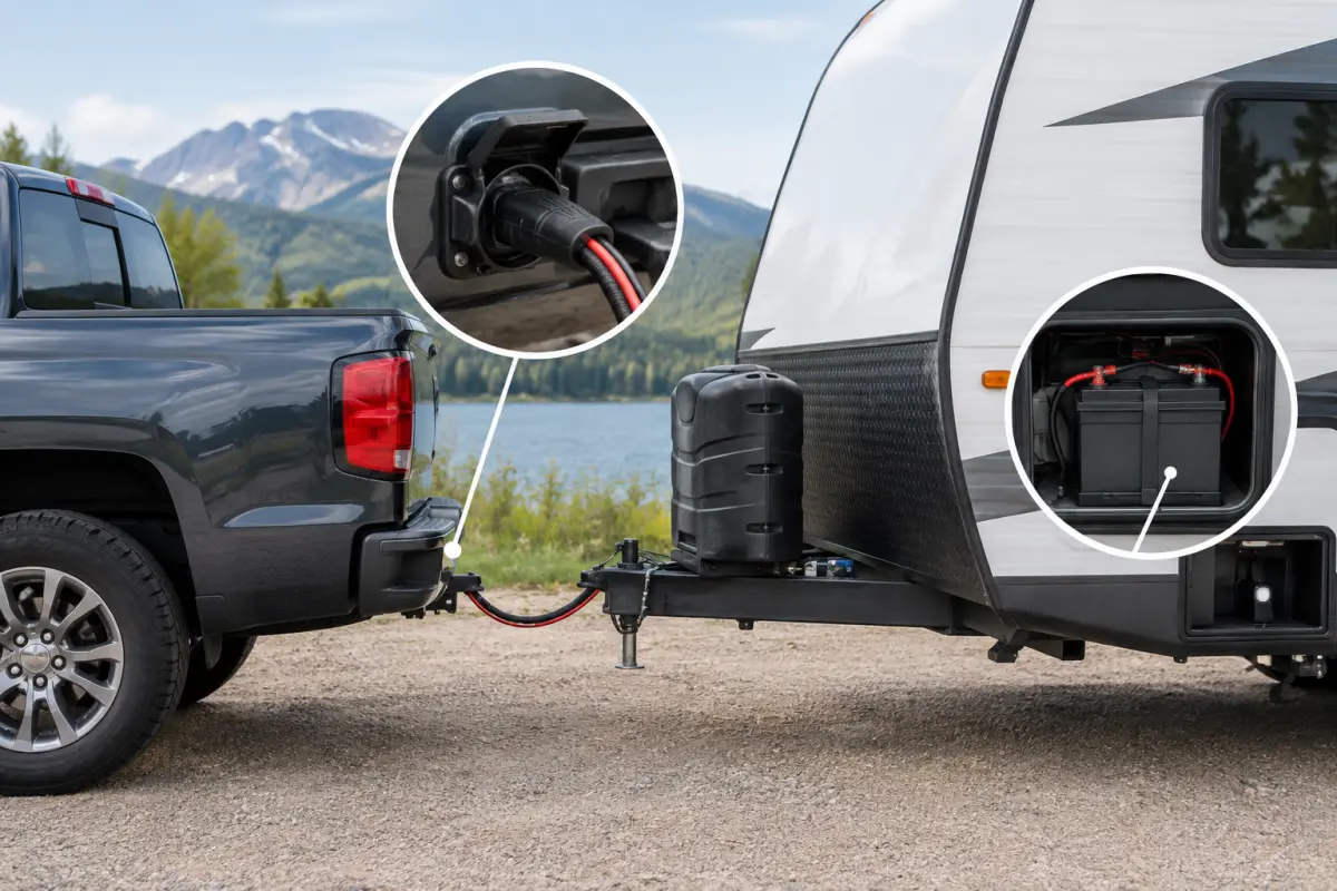 How to Charge a Camper Battery From a Tow Vehicle