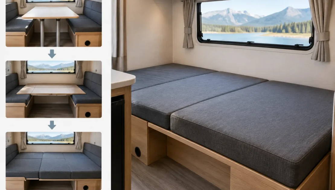 How to Convert a Camper Table Into a Bed