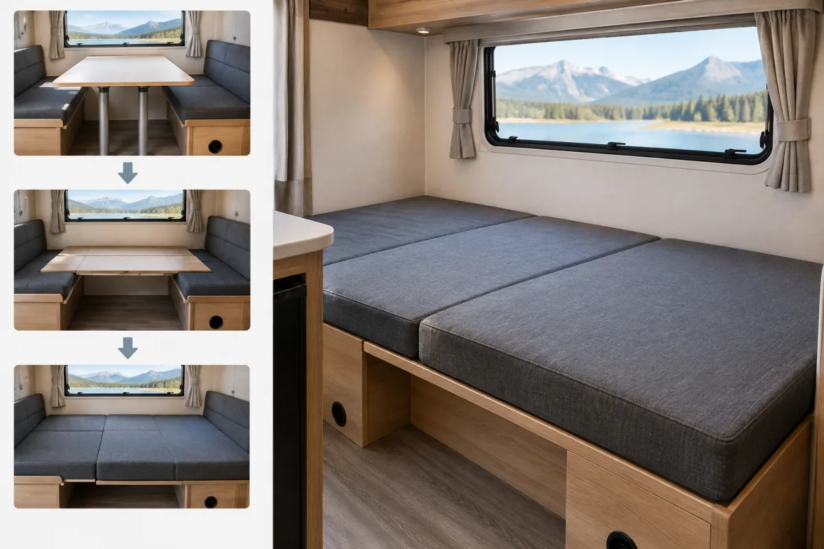How to Convert a Camper Table Into a Bed