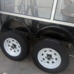 wheel wells Mobile Barbershop Tailer